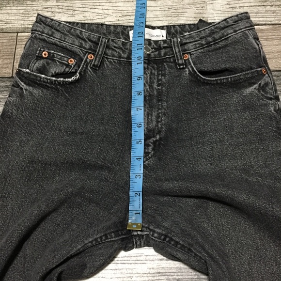 Zara The 90’s Mom Fit Jeans Women’s 6 Gray (Inseam 26) 100% Cotton High Rise - Picture 3 of 10